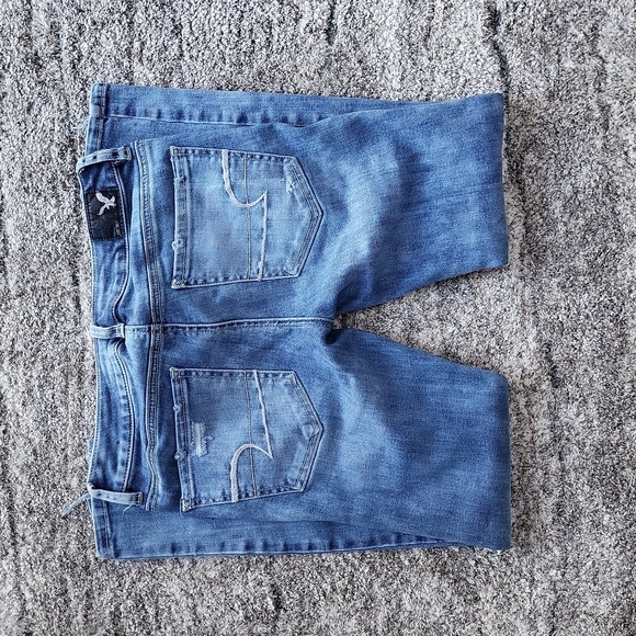 AEO acid washed distressed ankle jegging super stretch - Picture 7 of 8